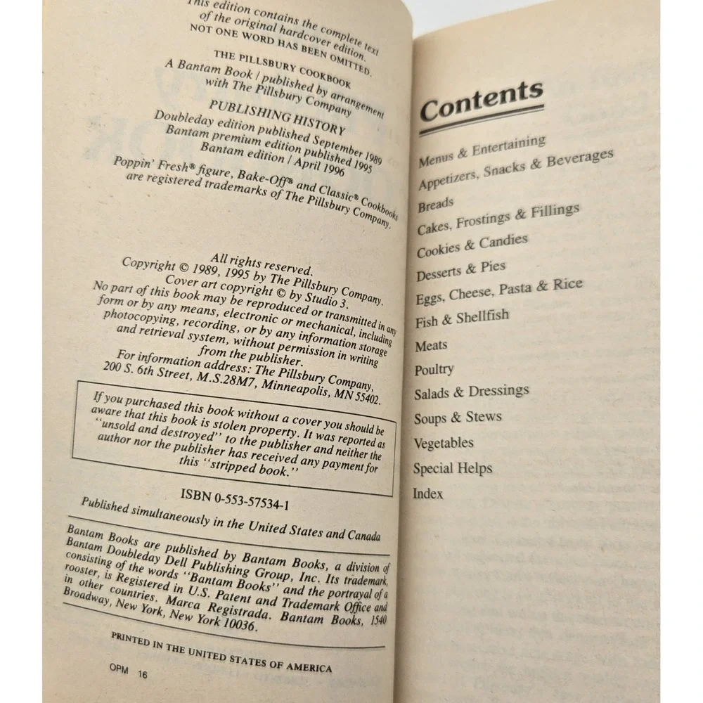 The Pillsbury Cookbook The All-Purpose Companion for Today's Cook (1995, Paperba